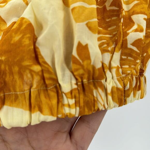 Banana Republic golden rays cropped off shoulder peasant top summer size XS - Picture 5 of 7